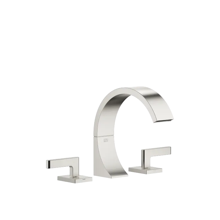 CYO Three-hole basin mixer with pop-up waste - Brushed Platinum - 20 713 821-06 0010