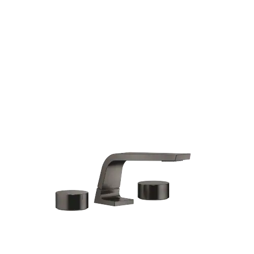 CL.1 Three-hole basin mixer without pop-up waste - Brushed Dark Platinum - Set containing 3 articles