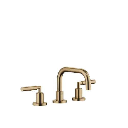 TARA Three-hole basin mixer with pop-up waste - Brushed Dark Brass (PVD) - 20 705 882-39