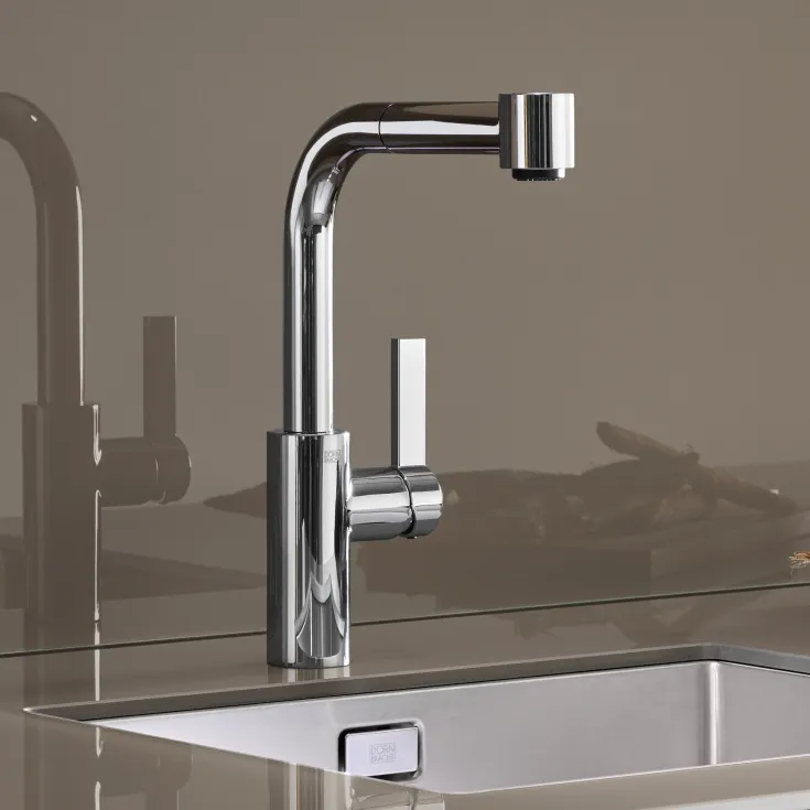 ELIO Single-lever mixer Pull-out with spray function - Brushed Platinum - 33 870 790-06