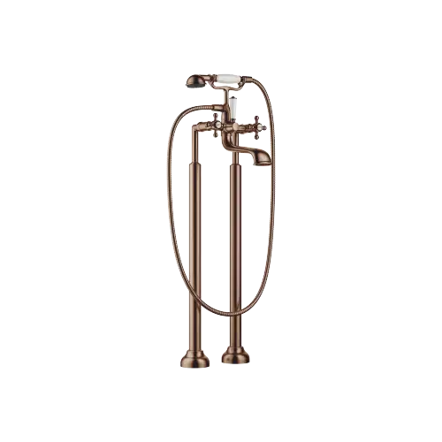 MADISON Two-hole bath mixer for free-standing assembly with hand shower set - Brushed Bronze (PVD) - 25 943 360-42