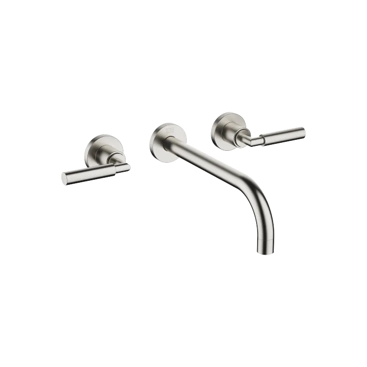 TARA Wall-mounted basin mixer without pop-up waste - Brushed Platinum - 36 717 882-06