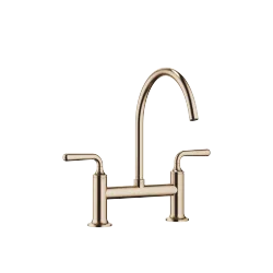 VAIA Two-hole bridge mixer for rinsing/Profi spray - Brushed Champagne (22kt Gold) - 19 815 809-46