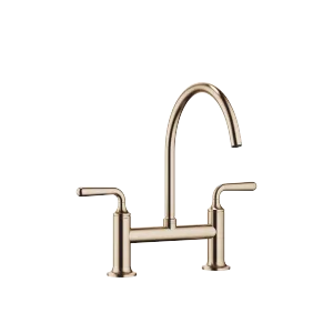 VAIA Two-hole bridge mixer for rinsing/Profi spray - Brushed Champagne (22kt Gold) - 19 815 809-46