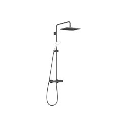 Showerpipe con termostato doccia senza doccetta FlowReduce 300 x 240 mm - Nero opaco - 34 463 980-33