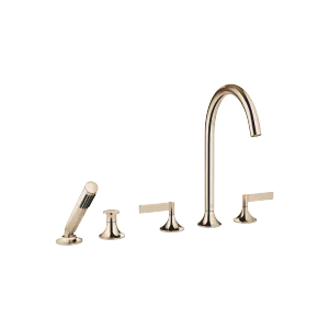 VAIA Five-hole bath mixer for deck mounting with diverter - Champagne (22kt Gold) - 27 522 819-47