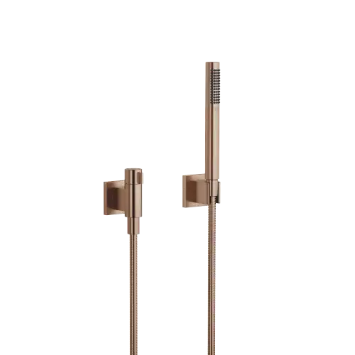 Garniture de douche avec rosaces individuelles avec réglage du débit - Bronze brossé (PVD) - 27 809 985-42