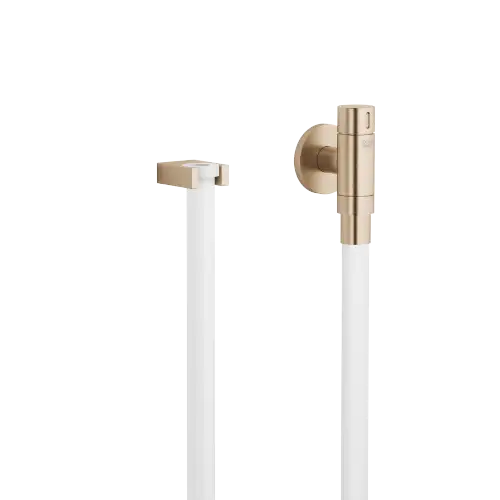 WATER TUBE Kneipp wall elbow with hose holder with individual rosettes - Brushed Champagne (22kt Gold) - Set containing 2 articles