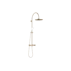 VAIA Shower pipe with shower thermostat without hand shower - Brushed Champagne (22kt Gold) - 34 460 809-46