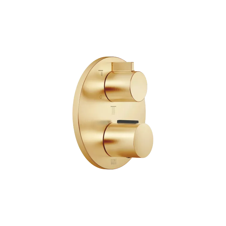 Concealed thermostat with three function volume control - Brushed Gold (PVD) - 36 427 970-37