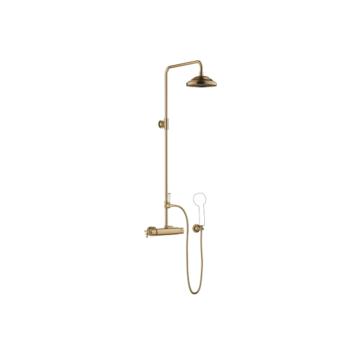 MADISON Shower Pipe mit Brause-Thermostat ohne Handbrause - Dark Brass gebürstet - 34 459 360-39
