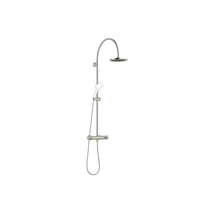 VAIA Shower pipe with shower thermostat without hand shower FlowReduce - Brushed Platinum - 34 459 809-06