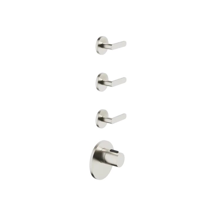 META xTOOL thermostat with three volume controls - Brushed Platinum - Set containing 4 articles