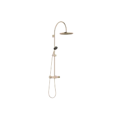 Showerpipe con termostato de ducha - Champagne cepillado (Oro 22k) - Set que contiene 2 artículos
