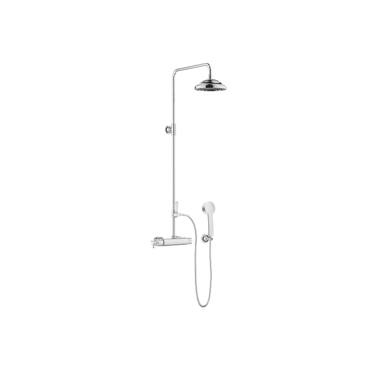 MADISON Showerpipe with shower thermostat - Chrome - Set containing 3 articles