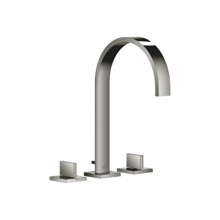 MEM Three-hole basin mixer with pop-up waste - Dark Chrome - 20 715 782-19