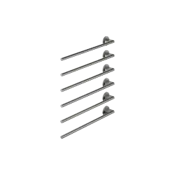 Towel warmer , 6-fold , projection left , without control element - Brushed Dark Platinum - 83 306 979-99