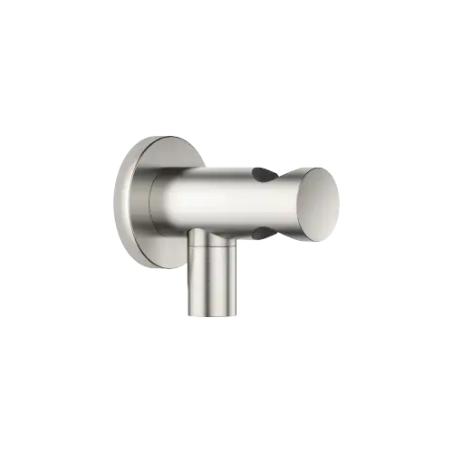 Wandanschlussbogen mit integriertem Brausehalter - Platin gebürstet - 28 490 660-06