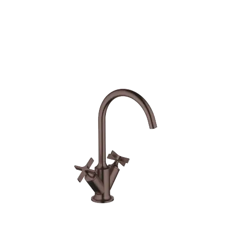 VAIA Mélangeur de lavabo monotrou avec garniture d'écoulement - Dark Bronze brossé (PVD) - 22 513 809-43