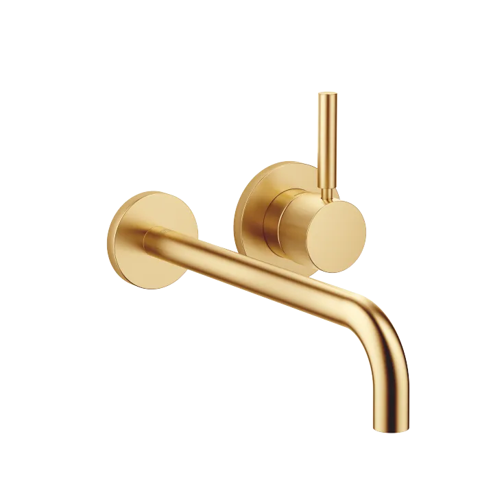 META Wall-mounted single-lever basin mixer with individual rosettes - Brushed Gold (PVD) - 36 863 660-37