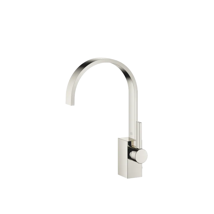 MEM Single-lever basin mixer with pop-up waste - Platinum - 33 501 782-08