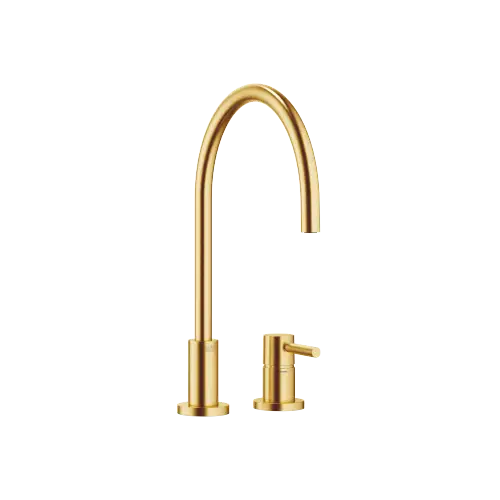 TARA Two-hole mixer with individual rosettes - Brushed Durabrass (23kt Gold) - 32 816 888-28