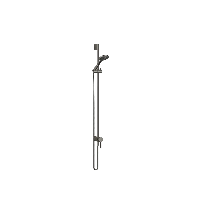 Concealed single-lever mixer with integrated shower connection with shower set - Dark Chrome - Set containing 2 articles