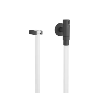 WATER TUBE Raccordo curvo kneipp con supporto per tubo con rosette separate - Nero opaco - Set contenente 2 articoli