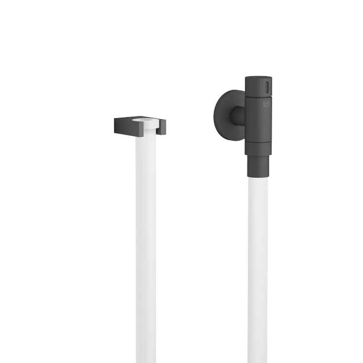 WATER TUBE Kneipp wall elbow with hose holder with individual rosettes - Matte Black - Set containing 2 articles