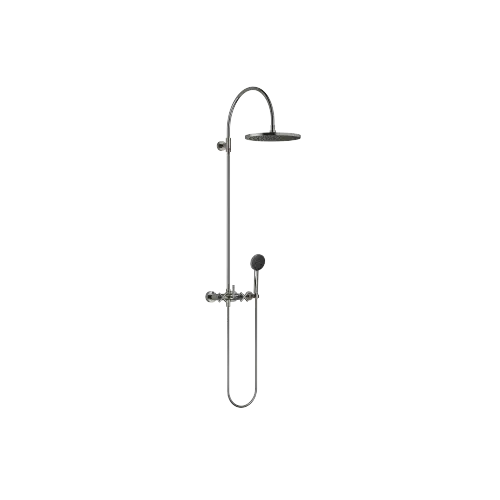 TARA Application Showerpipe avec mélangeur de douche 300 mm - Dark Chrome - Set contenant 2 articles