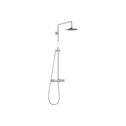 Showerpipe mit Brause-Thermostat ohne Handbrause FlowReduce 220 mm - Platin - 34 464 979-08