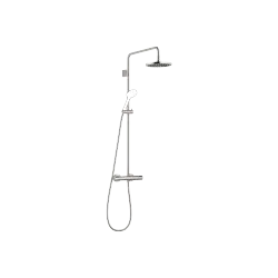 Shower pipe with shower thermostat without hand shower FlowReduce - Platinum - 34 464 979-08