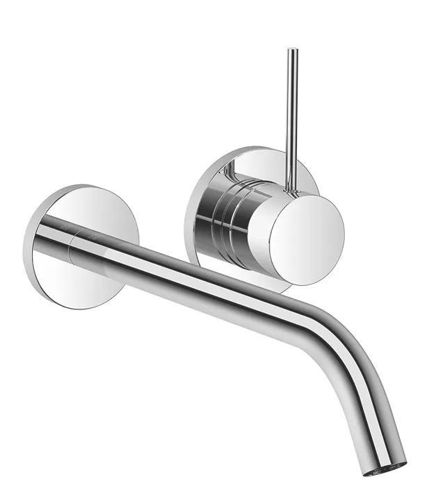 META META SLIM Wall-mounted single-lever basin mixer without pop-up waste - Brushed Dark Bronze (PVD) - 36 861 662-43