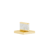 Handle Nature Squared Pearl Shell Callisto White - Brushed Durabrass (23kt Gold)