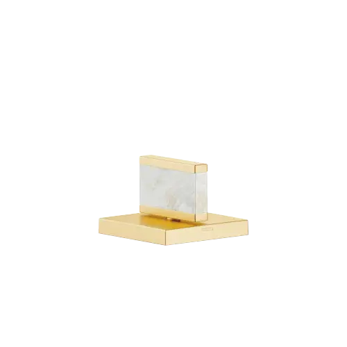 Handle Nature Squared Pearl Shell Callisto White - Brushed Durabrass (23kt Gold) - XV-01 4635