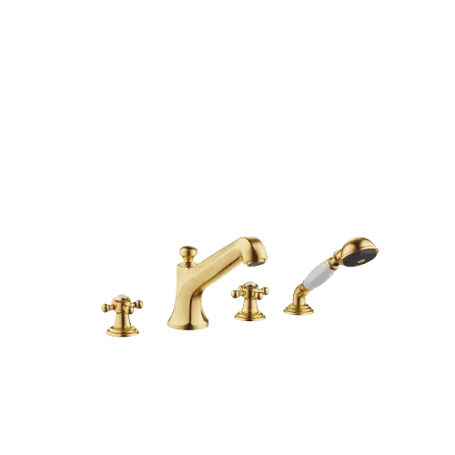 MADISON Bath shower set for bath rim or tile edge installation - Brushed Durabrass (23kt Gold) - 27 502 360-28 0050