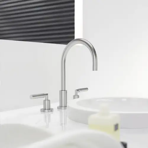 TARA Three-hole basin mixer with pop-up waste - Platinum - 20 710 882-08