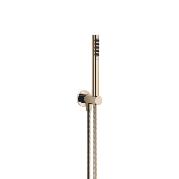 Hand shower set with integrated shower holder FlowReduce - Light Gold - 27 812 660-26 0050