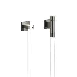 WATER TUBE Raccordo curvo kneipp con supporto per tubo con rosette separate - Dark Chrome - 27 821 979-19