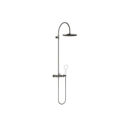 Dark Chrome Shower faucets: Shower pipe with shower mixer 300