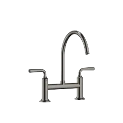 VAIA Two-hole bridge mixer for rinsing/Profi spray - Brushed Dark Platinum - 19 815 809-99