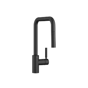 META SQUARE Single-lever mixer Pull-down with spray function - Matte Black - 33 870 861-33 0010