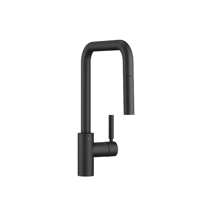 META SQUARE Mitigeur monocommande Pull-down avec fonction douchette - Noir mat - 33 870 861-33 0010