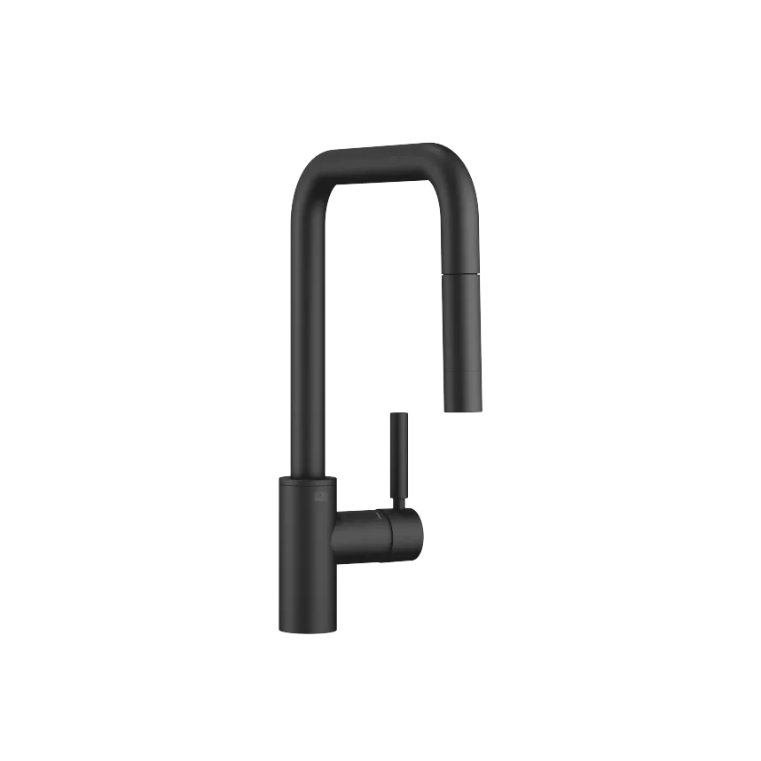 META SQUARE Single-lever mixer Pull-down with spray function - Matte Black - 33 870 861-33 0010