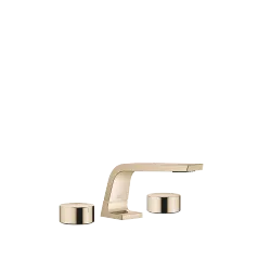 CL.1 Three-hole basin mixer without pop-up waste - Champagne (22kt Gold) - Set containing 3 articles