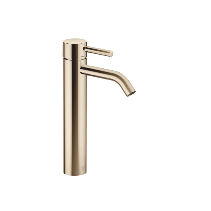 META Single-lever basin mixer with raised base without pop-up waste - Light Gold - 33 537 660-26