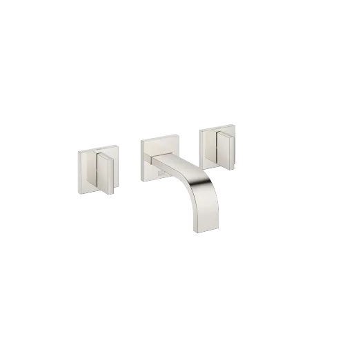 MEM Wall-mounted basin mixer without pop-up waste - Platinum - 36 702 782-08