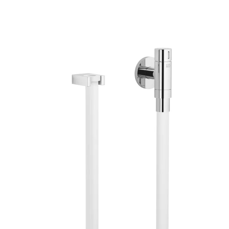 WATER TUBE Kneipp wall elbow with hose holder with individual rosettes - Chrome - Set containing 2 articles