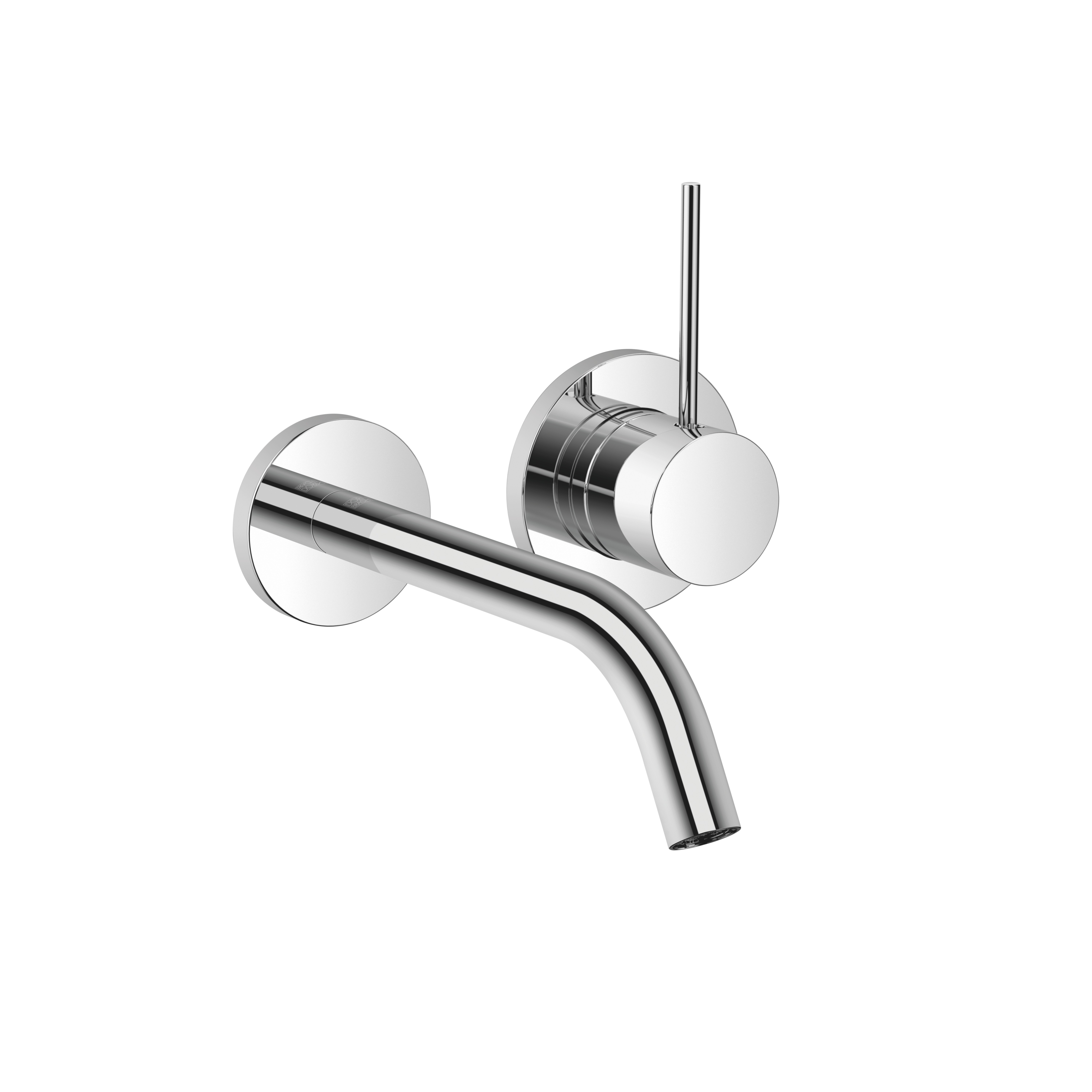 META Chrome Washstand faucets: META SLIM Wall-mounted single-lever 