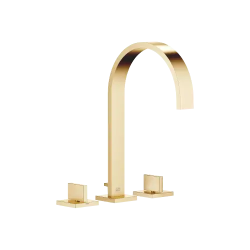 MEM Three-hole basin mixer with pop-up waste - Brushed Durabrass (23kt Gold) - 20 715 782-28